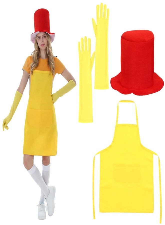Maiteenly 3 Pcs Book Character Costume Set Includes Red Top Hat Apron Gloves Storybook Character Costumes Accessories for World Book Day Read Across Week Novelty Party Favors - Image 1