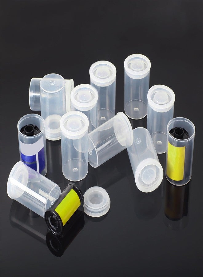 Quacc 12 PCS Clear Film Canisters with Lids, Film Canister Rocket Tube for Science Art Project, Empty Small Film Cans Sewing Storage Case Containers for Supplement Bead Fish Hook - Image 2