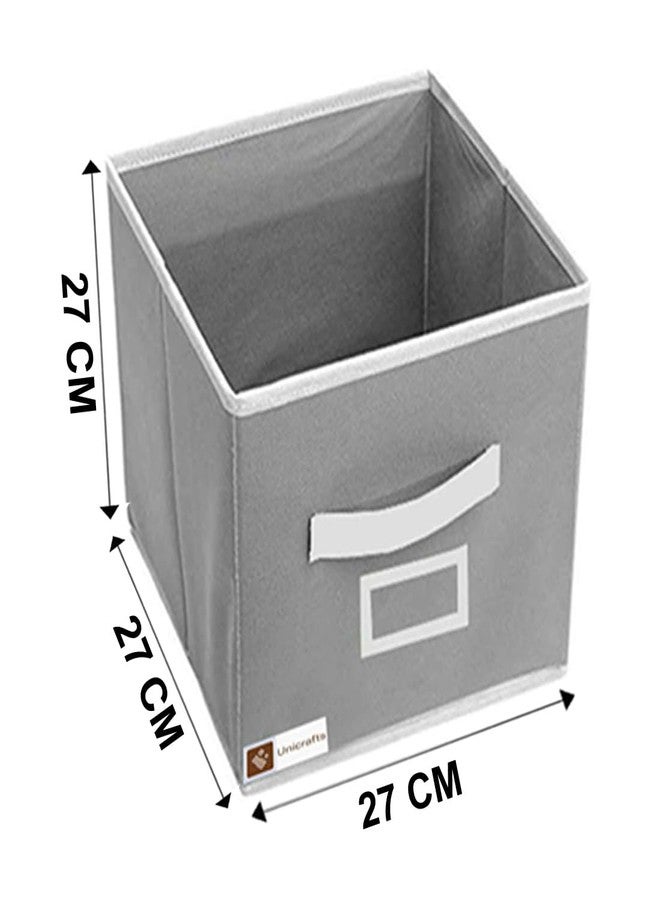 UNICRAFTS Storage Box Organizer for Clothes (Pack of 6 – 3 Grey & 3 Black) – Foldable Fabric Closet & Wardrobe Organizer | Multipurpose Storage Cubes for Clothes, Toys & Home Organization - Image 4