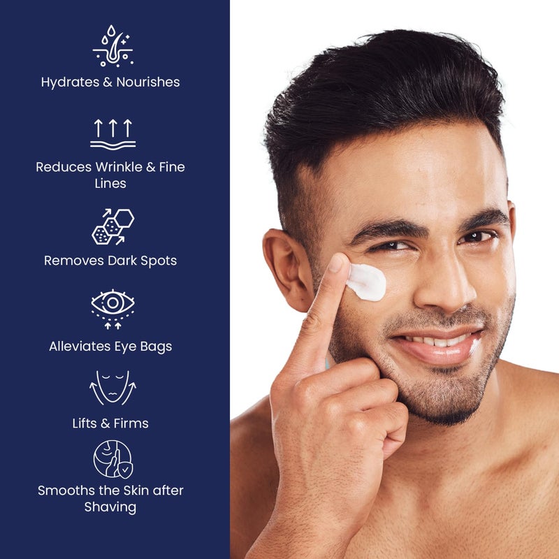 Uttse 6-in-1 Face Cream for Men: Anti Aging & Wrinkle Cream for Men with Collagen, Hyaluronic Acid, Vitamins E & B, Shea Butter - Dark Spots Remover & Eye Bags Treatment - 1.7 oz. - Image 4