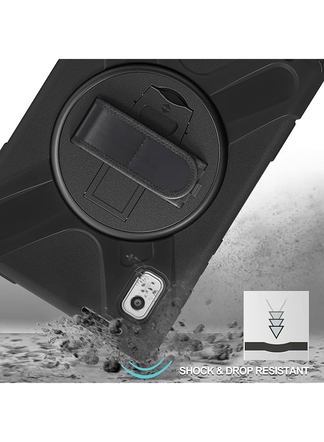 Procases For Lenovo Tab M9 Case 9 Inch 2023 Heavy Duty Shockproof Rugged Protective Cover Rotating Kickstand With Handle Holder Shoulder Strap For Lenovo Tb-310Fu Tablet –Black - Image 5