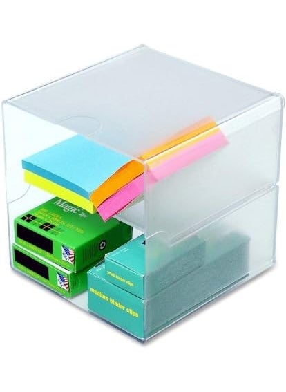 Deflecto Deflecto Cube Organizer  6 Height x 6 Width x 6 Depth  Plastic  Clear 