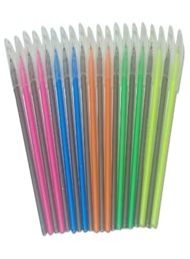FIRST CLICK Scented Ball Pens 10 Blue 10 Black, Set of 20, Waterproof Ink, 0.7 mm Meta Metal Tip - Image 2