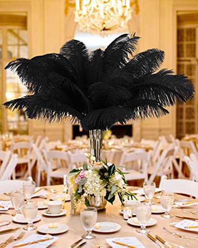 VIJIV Natural White Large Ostrich Feathers Bulk 10 Pieces - Making Kit 28 Inch Long Feathers for Crafts Flowers Vase Home Decorations Wedding Party Centerpiece Floral Arrangement - Image 2