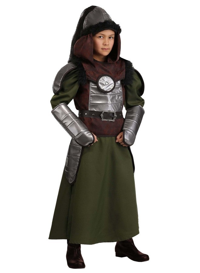 Fun Costumes Boys Genghis Khan Costume with Robe, Armor, Helmet, & Gauntlets | Historical Warrior Inspired Halloween Cosplay Outfit Medium - Image 1