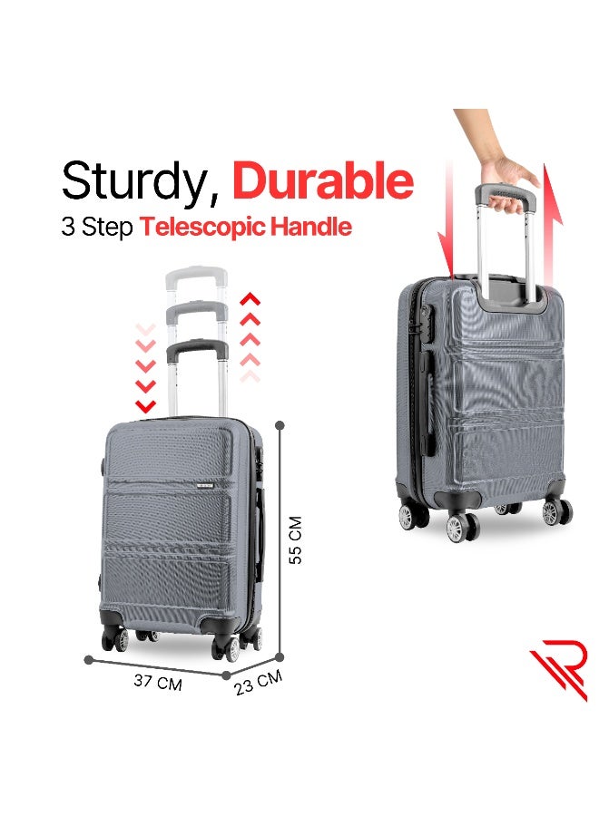 Reflection ABS Cabin Luggage Airline Approved, Lightweight 20 Inch Luggage- 360° Silent Wheels, ABS Hard Suitcase Trolley, Spinner Wheels, Travel Luggage  (20-Inch , D.Grey) - Image 5
