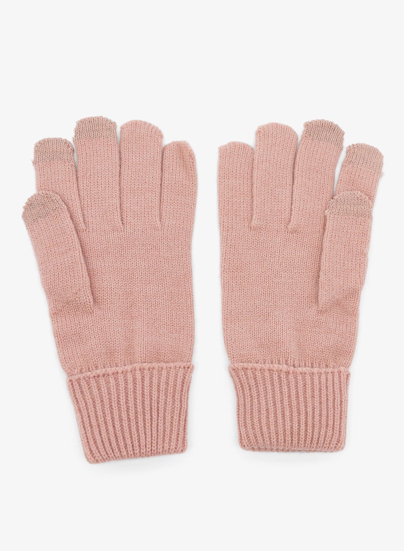 Ginger Textured Knitted Gloves - Image 2