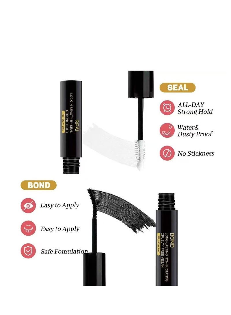 لاشفانا 192 قطعة من الرموش الصناعية، طرازان من مجموعة أدوات تمديد الرموش DIY، مجموعة رموش فردية مختلطة بطول 10-14 مم، رموش صناعية مع لاصق للرموش ومزيل لاصق للرموش، أداة وضع الرموش، مجموعة رموش فردية، فرشاة رموش، سهلة الاستخدام في المنزل. - Image 4