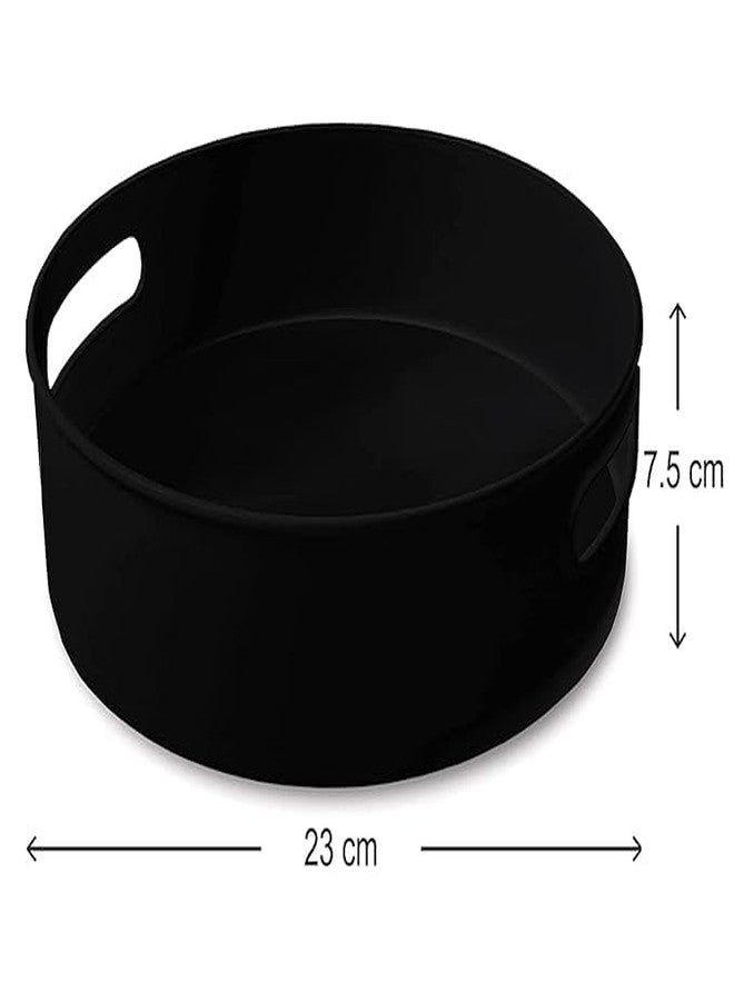 Qitzhaa prime 360° Rotating Organizer Tray Multi- Function Round Rotating Tray/Kitchen Organizer/Cosmetics Organize (Black) (Pack of 1) - Image 2