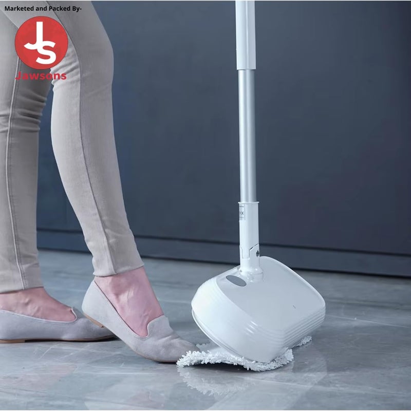 Jawsons Cordless Handheld Wet Floor mop with Adjustable Handle Water Sprayer LED Light and 2 Pairs of Mopping Cloths Floor Types and Windows - Image 4
