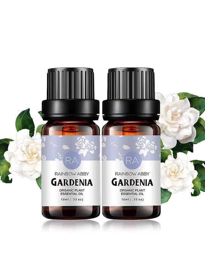 Rainbow Abby 2-Pack Gardenia Essential Oil 100% Pure Oganic Plant Natrual Flower Essential Oil for Diffuser Message Skin Care Sleep - 10ML - Image 1