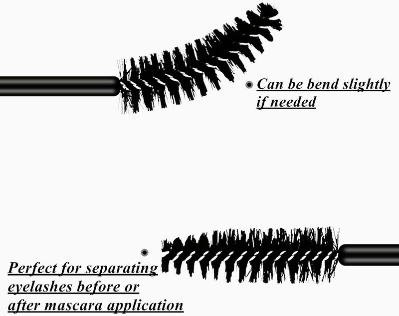 BTYMS 100 Pcs Disposable Eyelash Spoolies Brush Mascara Applicator Lash Wand Lashes Brush Eyebrow Spooly for Extension Light & heavy use compatible - Image 3