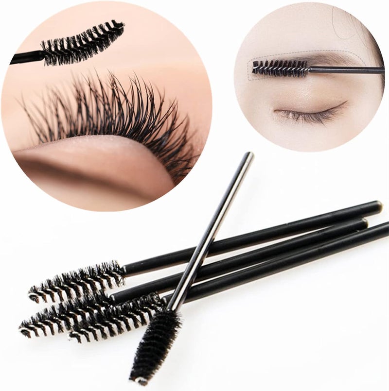 BTYMS 100 Pcs Disposable Eyelash Spoolies Brush Mascara Applicator Lash Wand Lashes Brush Eyebrow Spooly for Extension Light & heavy use compatible - Image 2