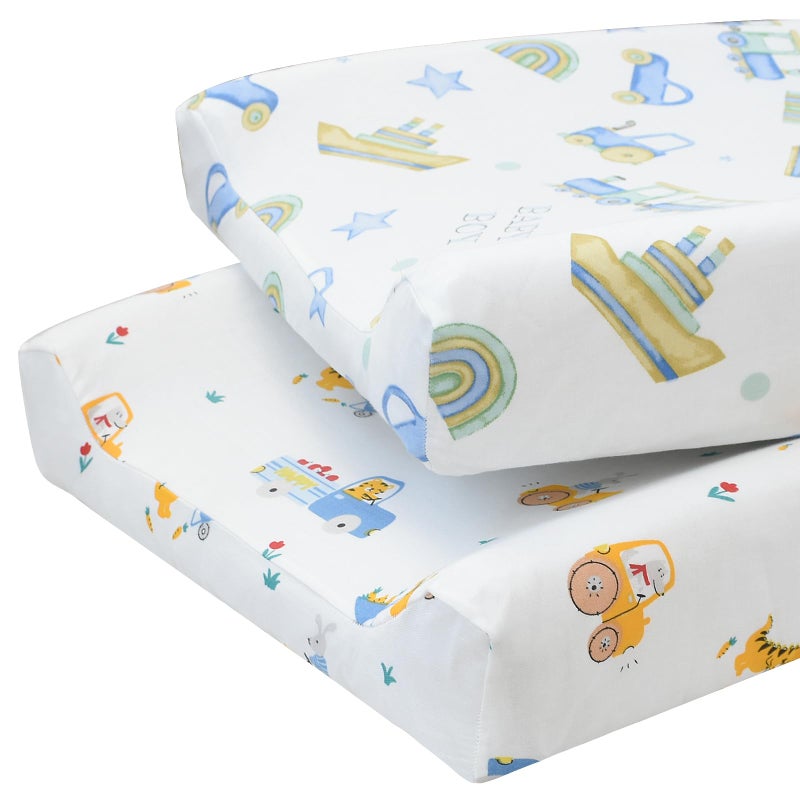 Owlowla Changing Pad CoverUltra Soft Cotton Changing Table CoversBreathableDurable Nursery Diaper Changing Pad Sheets for Baby Boys GirlsBaby BoyDino - Image 2
