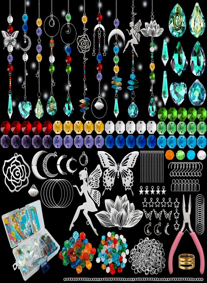 WASTROYAL Sun Catcher Kits for Adults, 10 Sets DIY Suncatcher Arts and craft kits for adults Prism Crystal Suncatchers Indoor Window Hanging Ornaments Decor for Home Gifts for Mother Wife Daughter (Fairy) - Image 1