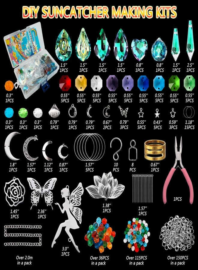 WASTROYAL Sun Catcher Kits for Adults, 10 Sets DIY Suncatcher Arts and craft kits for adults Prism Crystal Suncatchers Indoor Window Hanging Ornaments Decor for Home Gifts for Mother Wife Daughter (Fairy) - Image 3