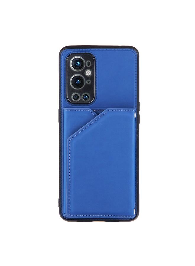 اس-توب جراب لهاتف OnePlus 9 Pro مصنوع من الجلد الملمس PU + TPU + PC، جراب خلفي مقاوم للصدمات مع فتحات للبطاقات وحامل وإطار للصور - Image 2