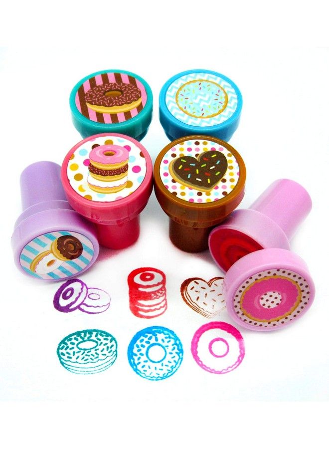TINYMILLS 24 Pcs Donuts Stampers For Kids Donut Party Favors Goodie Bag Stuffers Pinata Fillers Classroom Rewards Carnival Prizes - Image 3