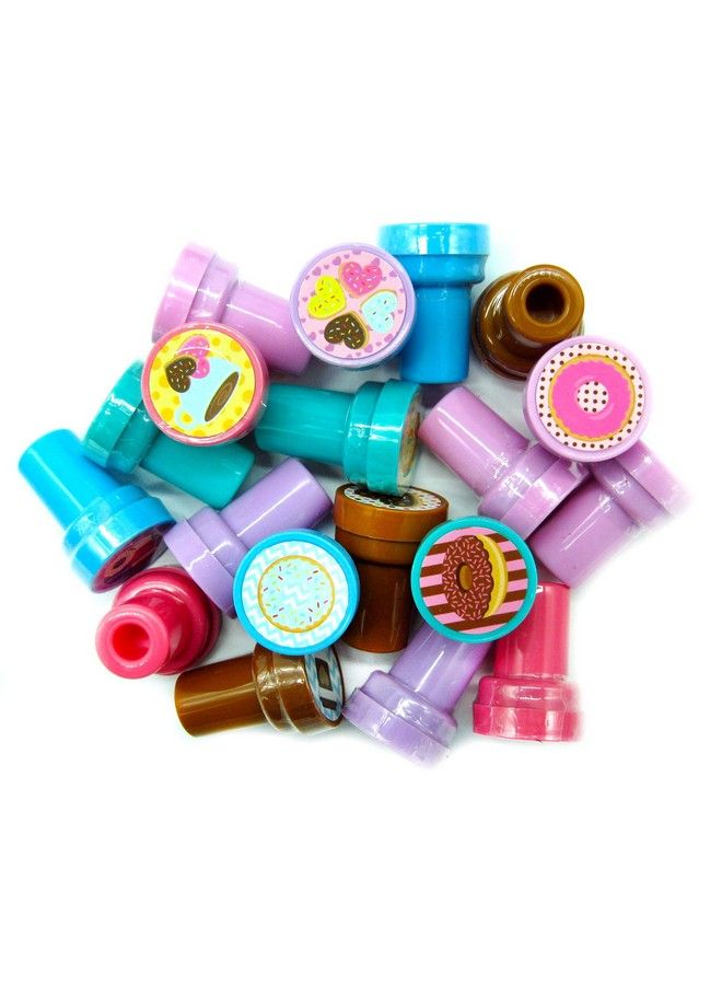 TINYMILLS 24 Pcs Donuts Stampers For Kids Donut Party Favors Goodie Bag Stuffers Pinata Fillers Classroom Rewards Carnival Prizes - Image 5