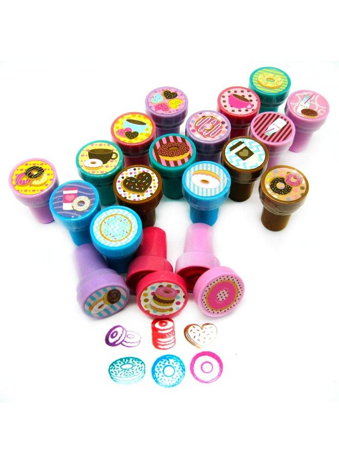 TINYMILLS 24 Pcs Donuts Stampers For Kids Donut Party Favors Goodie Bag Stuffers Pinata Fillers Classroom Rewards Carnival Prizes - Image 4