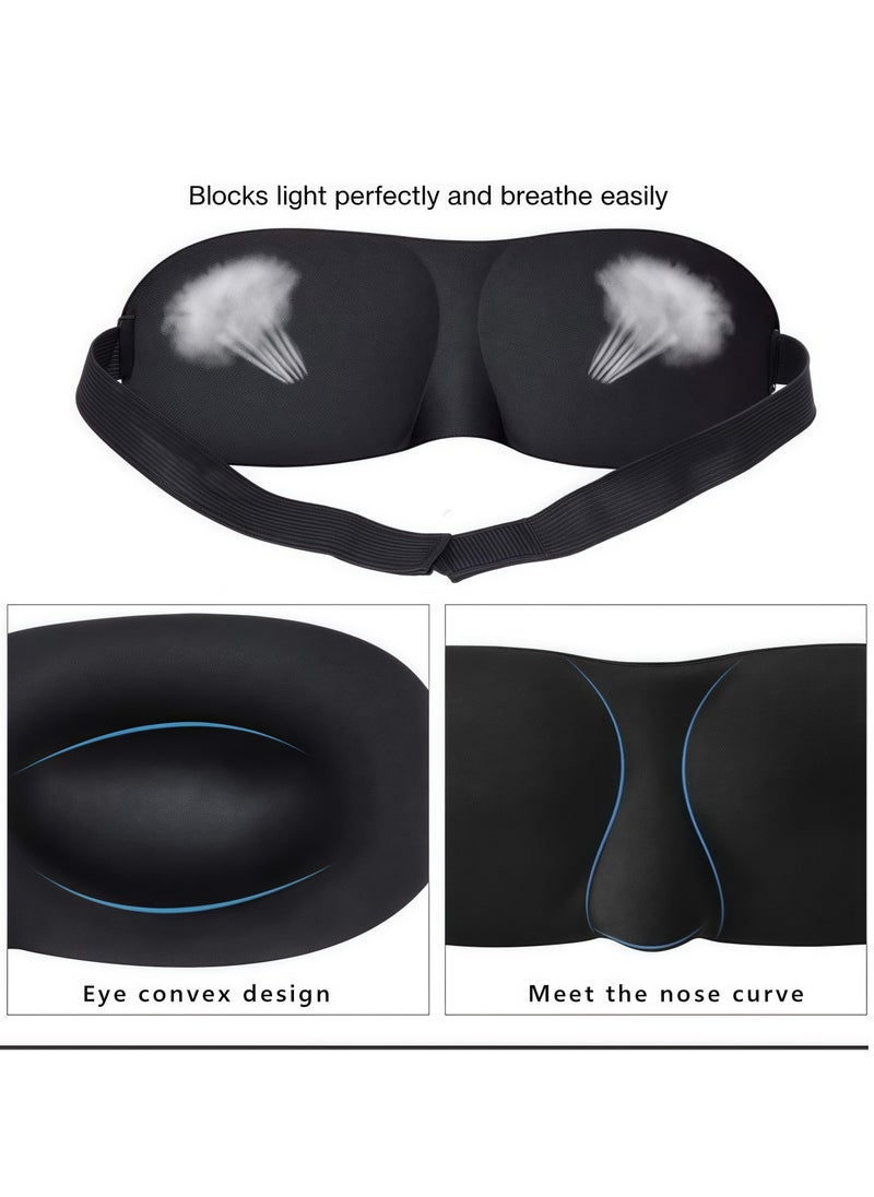 Generic 3D Advanced Sleep Eye Mask Perfect Light Blocking 3D Eye Mask Eye Mask Eye Patch Women Men Children Soft Travel Car Outing Camping Beach - Free Eye Movement - Ergonomic Design - Comfortable Sleep  - Image 2