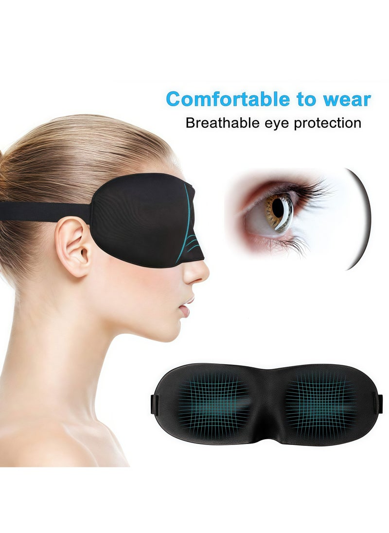 Generic 3D Advanced Sleep Eye Mask Perfect Light Blocking 3D Eye Mask Eye Mask Eye Patch Women Men Children Soft Travel Car Outing Camping Beach - Free Eye Movement - Ergonomic Design - Comfortable Sleep  - Image 4