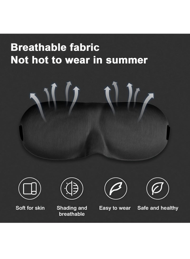 Generic 3D Advanced Sleep Eye Mask Perfect Light Blocking 3D Eye Mask Eye Mask Eye Patch Women Men Children Soft Travel Car Outing Camping Beach - Free Eye Movement - Ergonomic Design - Comfortable Sleep  - Image 2