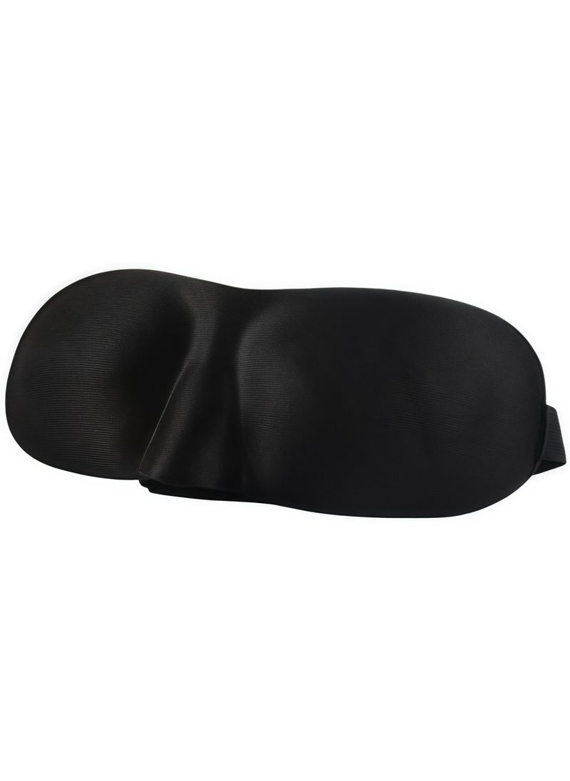 Generic - Unisex Sleeping Eye Mask - Perfect Light Blocking 3D Eye Mask, Soft and Comfortable Eyeshadow Mask for Travel, Yoga, Napping - Black - Image 1
