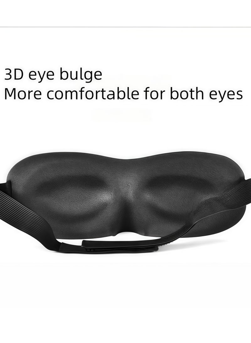 Generic - Unisex Sleeping Eye Mask - Perfect Light Blocking 3D Eye Mask, Soft and Comfortable Eyeshadow Mask for Travel, Yoga, Napping - Black - Image 1