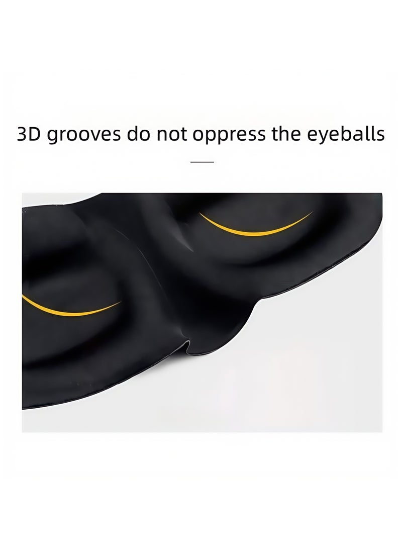 Generic - Unisex Sleeping Eye Mask - Perfect Light Blocking 3D Eye Mask, Soft and Comfortable Eyeshadow Mask for Travel, Yoga, Napping - Black - Image 1