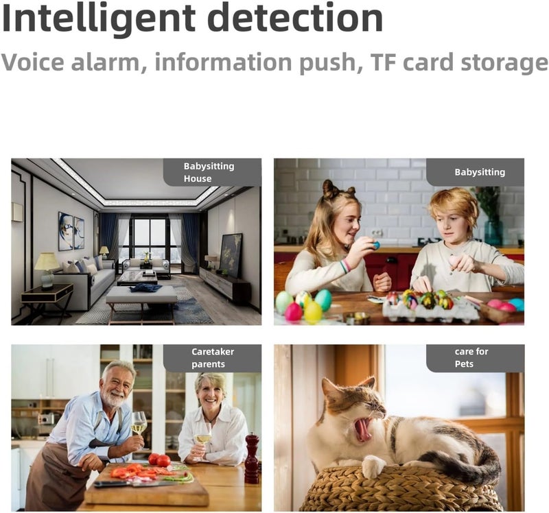 كلاراكو كاميرا أمان على شكل لمبة إضاءة، كاميرا خارجية لاسلكية بدقة 1080 بكسل، 2.4 جيجاهرتز/5 جيجاهرتز، كاميرا على شكل لمبة إضاءة، رؤية بانورامية بزاوية 360 درجة، كشف الحركة والتنبيه، صوت ثنائي الاتجاه، مقبس E27، لمبة إضاءة، مراقبة منزلية - Image 5