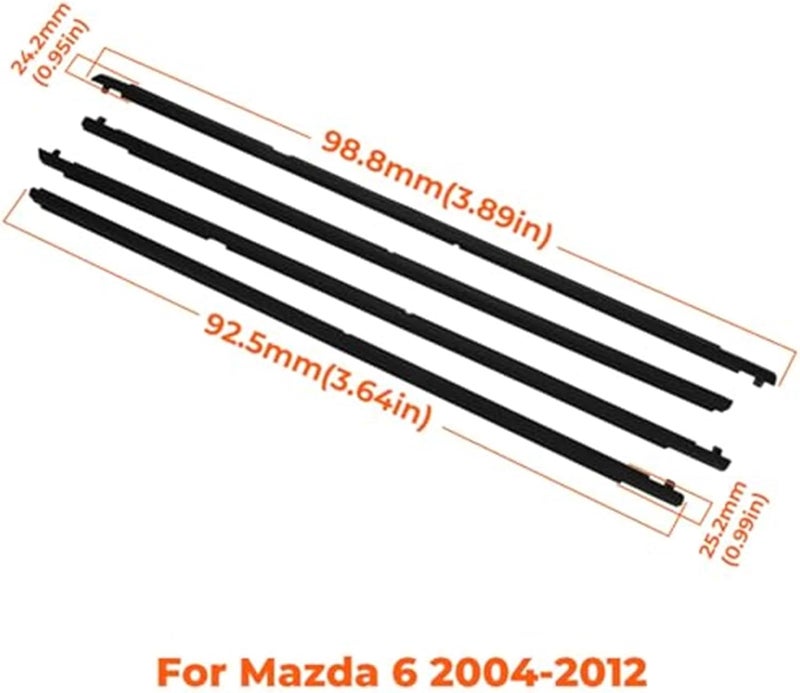 Wivplex Car Window Moulding Trim for Mazda 6 (2004-2012) - Image 4