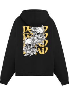 Unisex Black Printed Oversize Fit Cotton Hooded Sweatshirt - pzsku/ZAE0166D46BCFE2E72295Z/45/_/1740644013/8fc7c735-9d48-4ae6-ab13-a930fddefba0