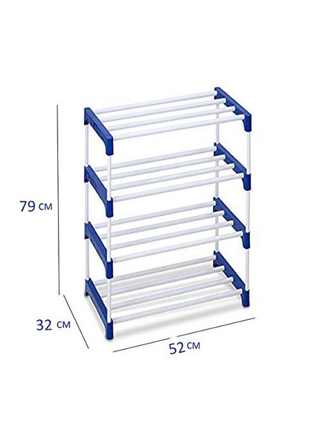 Ebee 8 Pair Metal Shoe Stand (Blue, 4 Shelves) (4 Shelves) - Image 3