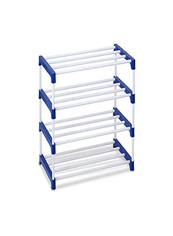 Ebee 8 Pair Metal Shoe Stand (Blue, 4 Shelves) (4 Shelves) - Image 1