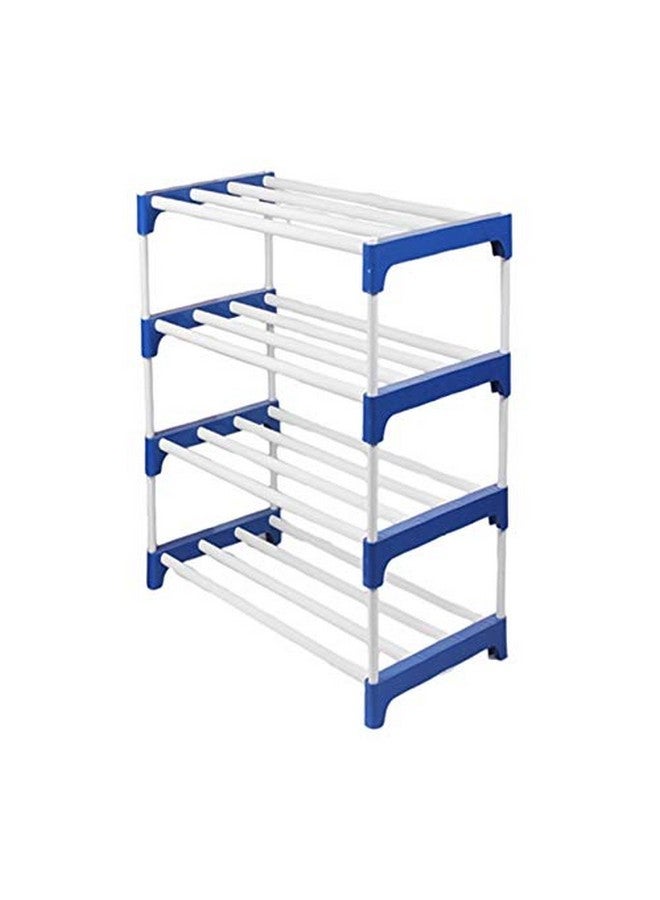 Ebee 8 Pair Metal Shoe Stand (Blue, 4 Shelves) (4 Shelves) - Image 2