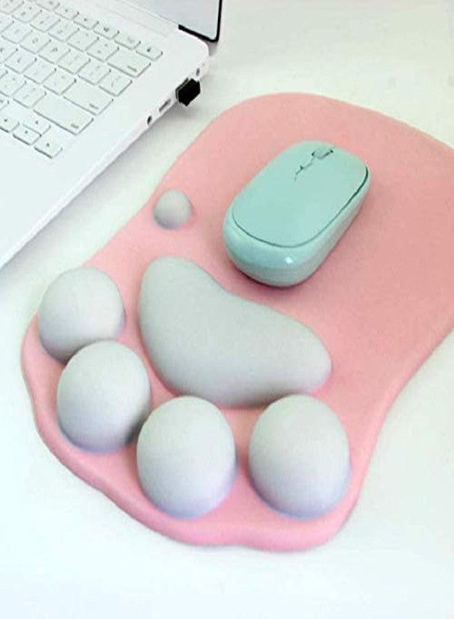 WESAPPINC Cat Paw Mouse Pad with Wrist Support Cushion Soft Silicone Wrist Rests Ergonomic Cute Mousepad - Image 2