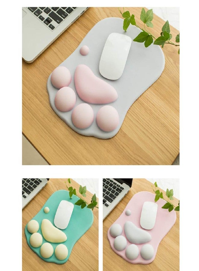 WESAPPINC Cat Paw Mouse Pad with Wrist Support Cushion Soft Silicone Wrist Rests Ergonomic Cute Mousepad - Image 3