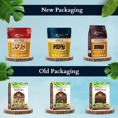 BrijBooti Reetha Amla Shikakai Combo Pack for Hairs (Raw Form) 600 Gr - Image 2