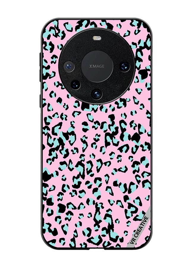 VR CREATIVE Protective Case Cover For Huawei Mate 60 Pro Pink Leopard Print Design Animal Skin Pattern Vector Illustration Design Multicolour - Image 1