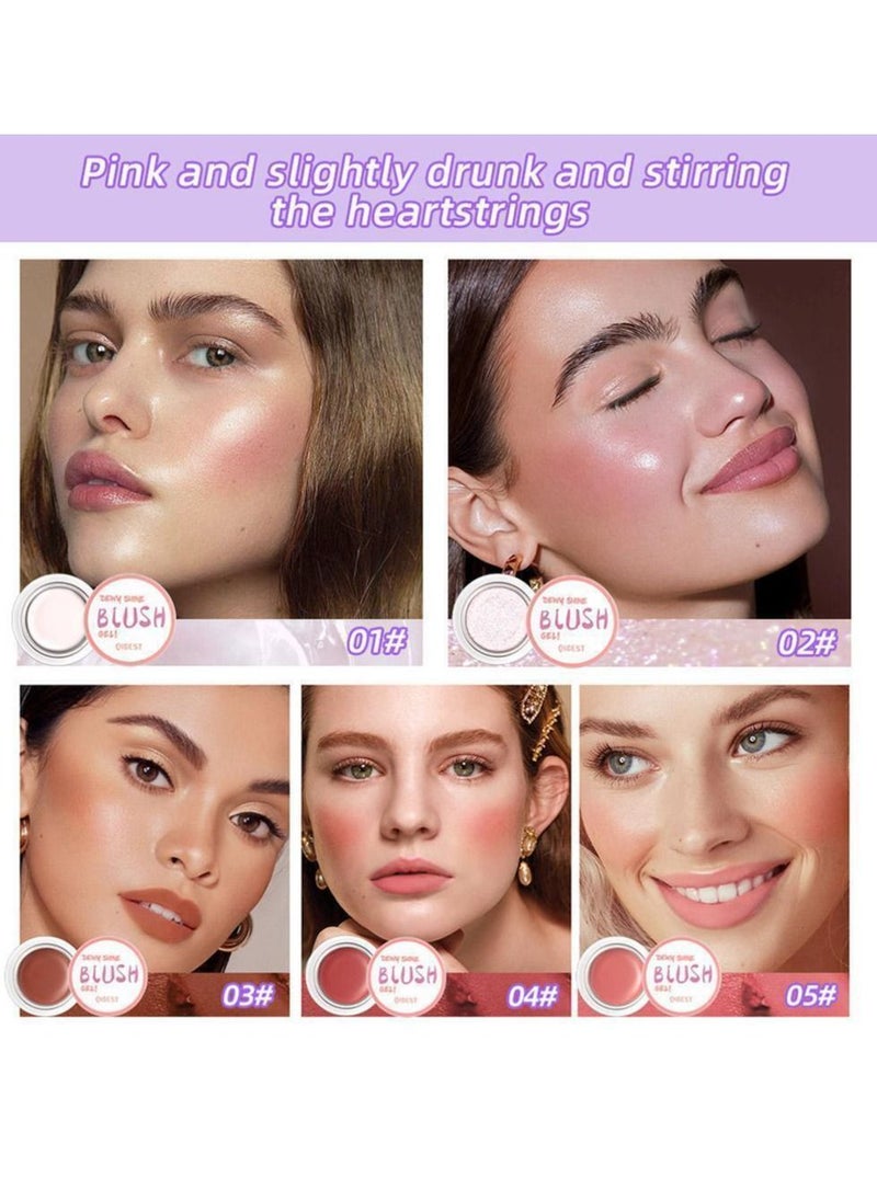 QiBest Matte Fine Cream Blush Waterproof Blendable Blush Multi Use Lip and Cheek Matte Finish Lightweight Easy to Blend Natural Cream Blusher Makeup for All Skin Tones 5g  - Image 3