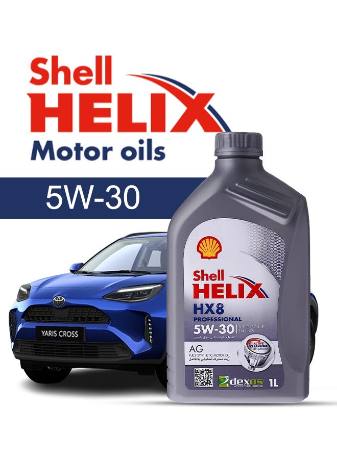 Shell Engine Oil – For TOYOTA Yaris V4 2024 - 2020، 4 Liter، viscosity 5w30 Shell - With Engine Oil Filter - 2020 2021 2022 2023 2024 