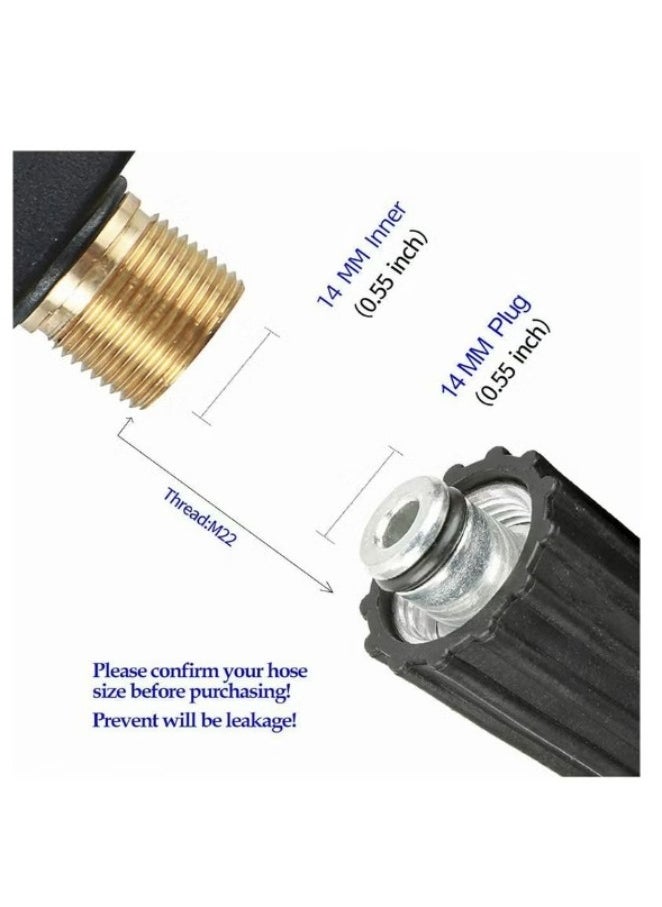 Generic - 5 colors 3000 PSI High Pressure Washer Gun with Quick Connect Nozzles and M22 Hose Connector - Powerful Cleaning Tool for Cars, Patios, and More - Image 1