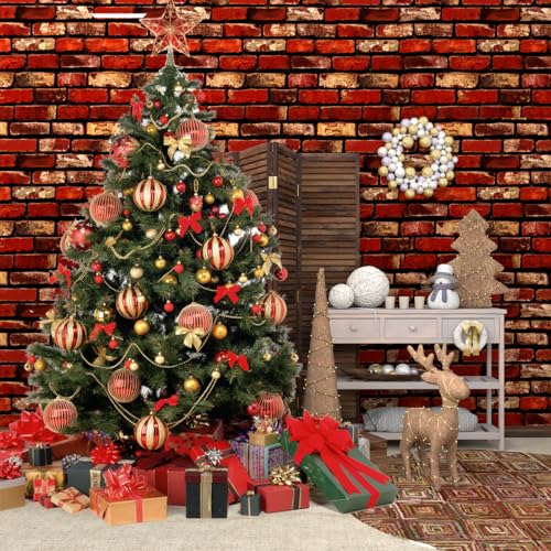 MelunMer Red Brick Peel and Stick Wallpaper 17.7”×393” Self Adhesive Removable Wallpaper Red Faux Brick Contact Paper Waterproof Decorative Easily to Install Contact Paper for Kitchen Backsplash - Image 5