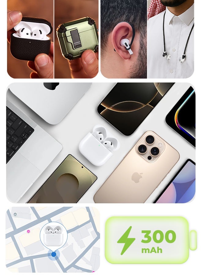 أرجوان سماعة الجيل الرابع: صوت عالي الجودة، مايكروفون واضح، عزل الضجيج، شحن تايب سي ولاسلكي، كفرين إضافيين هدية - Image 3