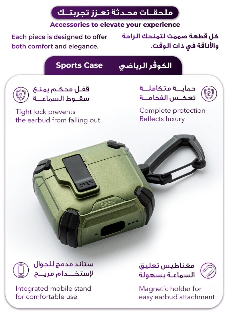 Urjwan Earbuds 4: High-Quality Audio, Clear Microphone, Noise Cancellation, Type-C & Wireless Charging, 2 Bonus Cases - Image 5