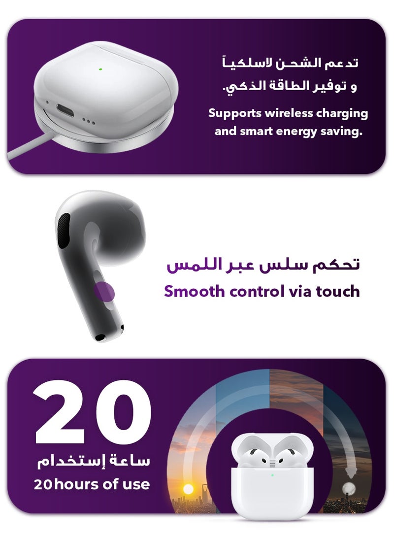 Urjwan Earbuds 4: High-Quality Audio, Clear Microphone, Noise Cancellation, Type-C & Wireless Charging, 2 Bonus Cases - Image 3