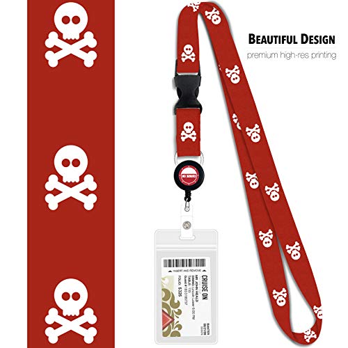 Cruise On Cruise Lanyard for Ship Cards – 2-Pack Retractable Badge & Waterproof Key Card Holder for Ship Cards – Cruise Essentials 2026-2027, Perfect for Travel & Vacation (Red Pirate) - Image 5