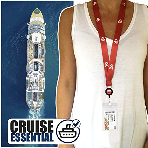 Cruise On Cruise Lanyard for Ship Cards – 2-Pack Retractable Badge & Waterproof Key Card Holder for Ship Cards – Cruise Essentials 2026-2027, Perfect for Travel & Vacation (Red Pirate) - Image 2