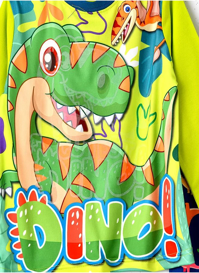 babyqlo Happy Dino Glow-in-the-Dark Pajama Set for Boys